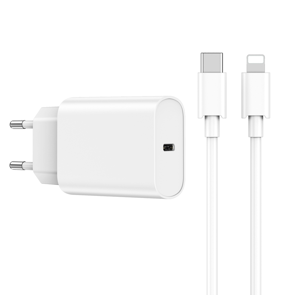 WiWU PD Fast Charger With Cable Type-C To Lightning U001 20W